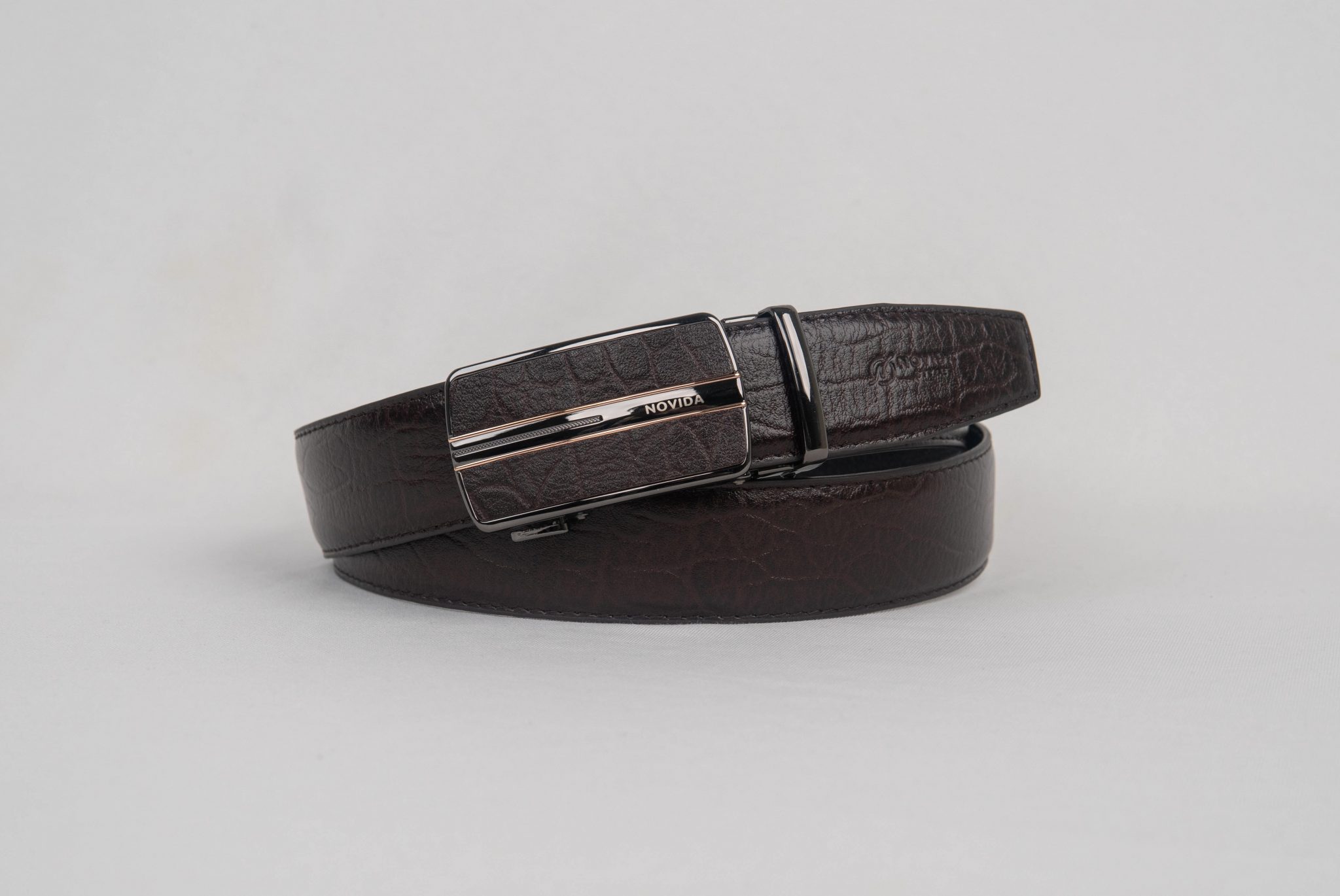 Thắt Lưng Da Bò Khoá Trượt Novida TL-0036