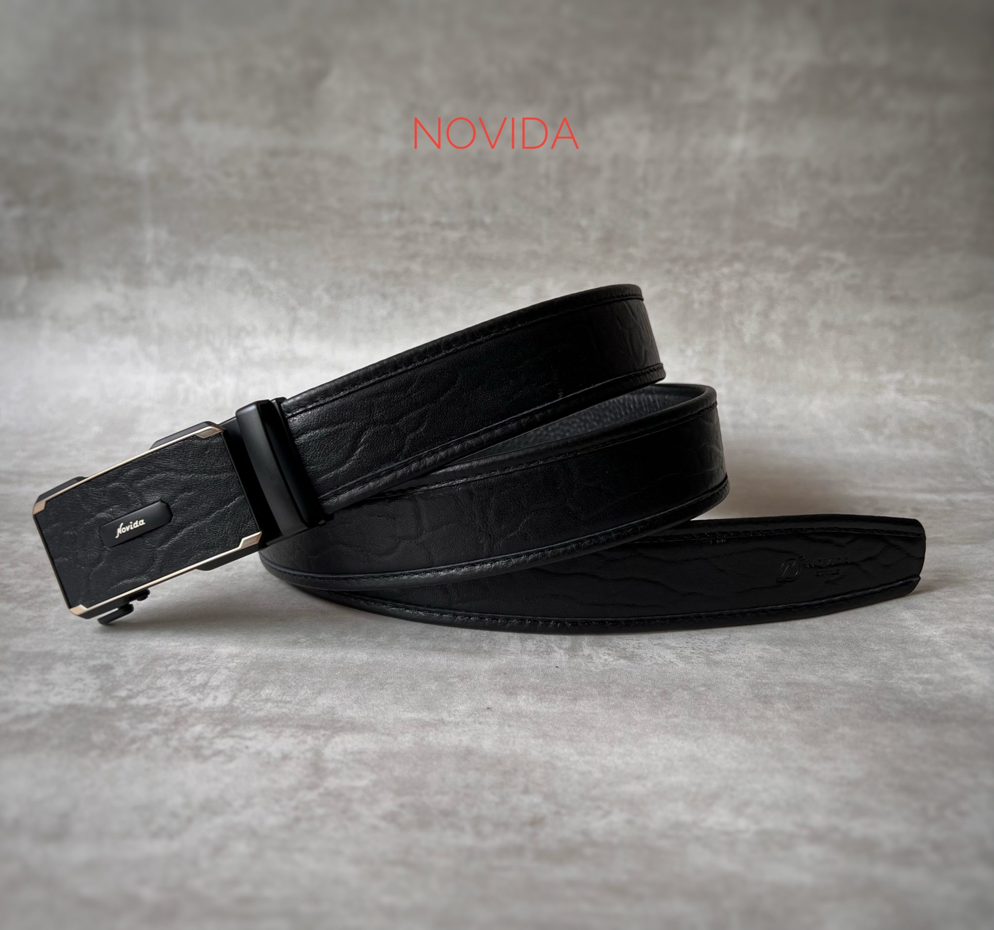 Thắt Lưng Khoá Trượt Da Bò Novida TL0039
