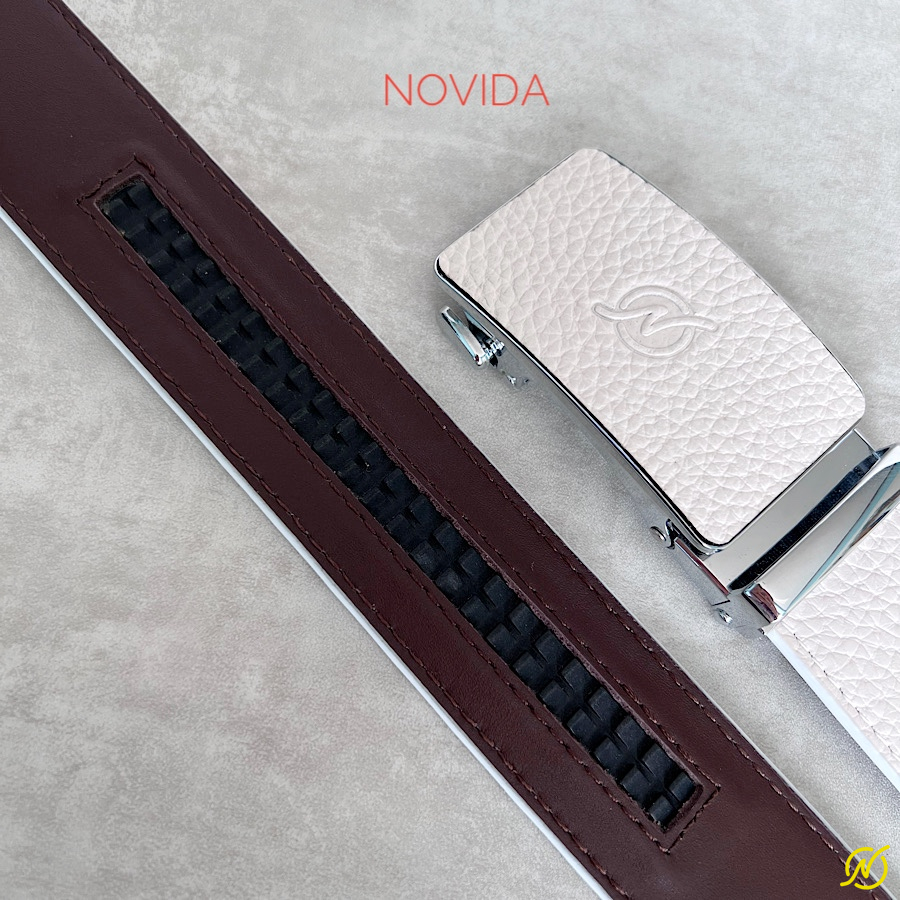 Thắt Lưng Da Bò Trắng Novida-TL0051 - Ảnh 10
