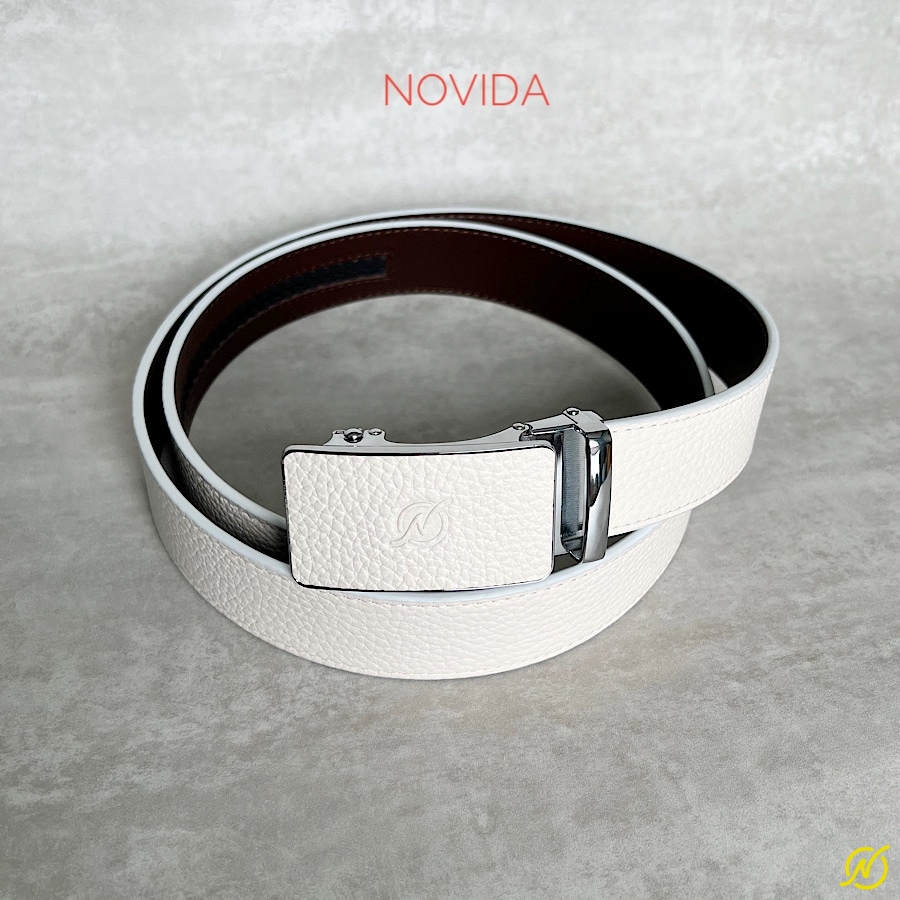 Thắt Lưng Da Bò Trắng Novida-TL0051 - Ảnh 9