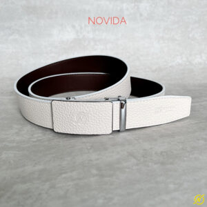 Thắt Lưng Da Bò Trắng Novida-TL0051