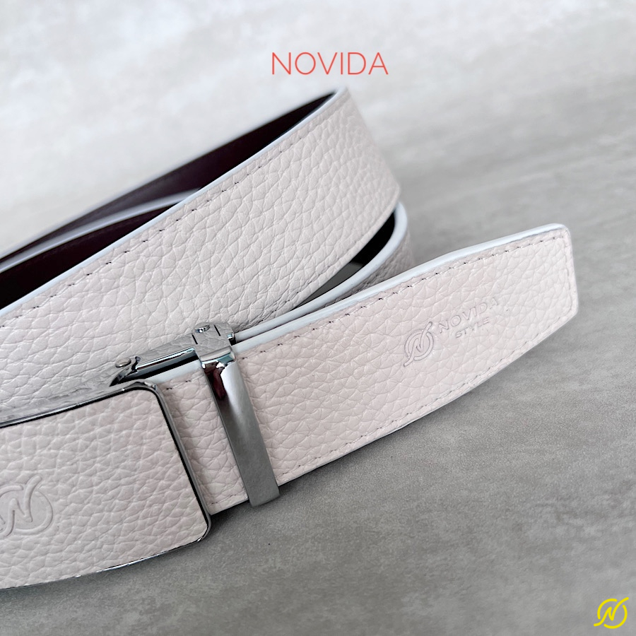 Thắt Lưng Da Bò Trắng Novida-TL0051 - Ảnh 7