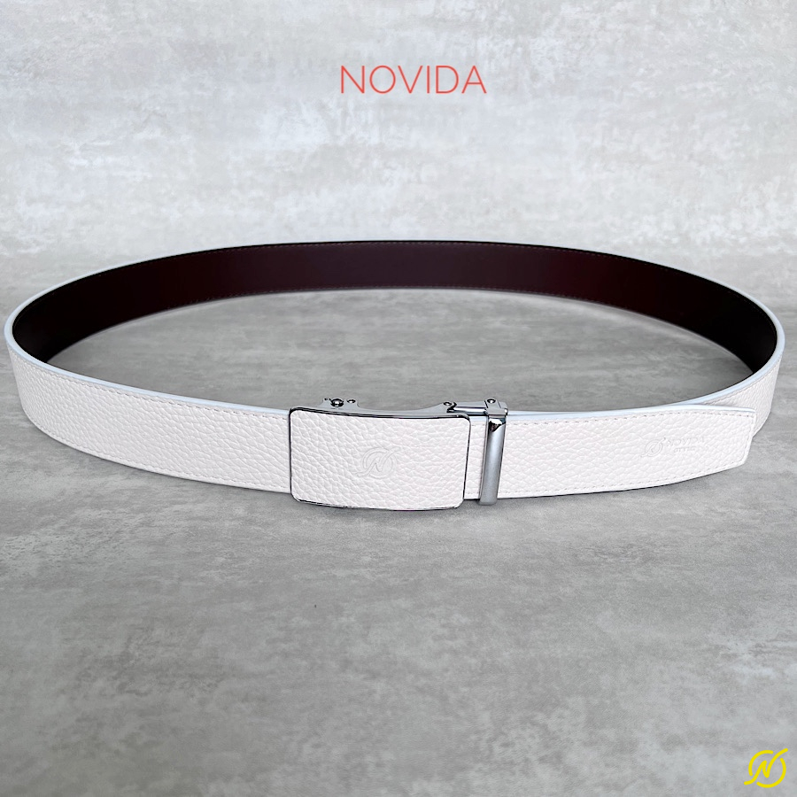 Thắt Lưng Da Bò Trắng Novida-TL0051 - Ảnh 3