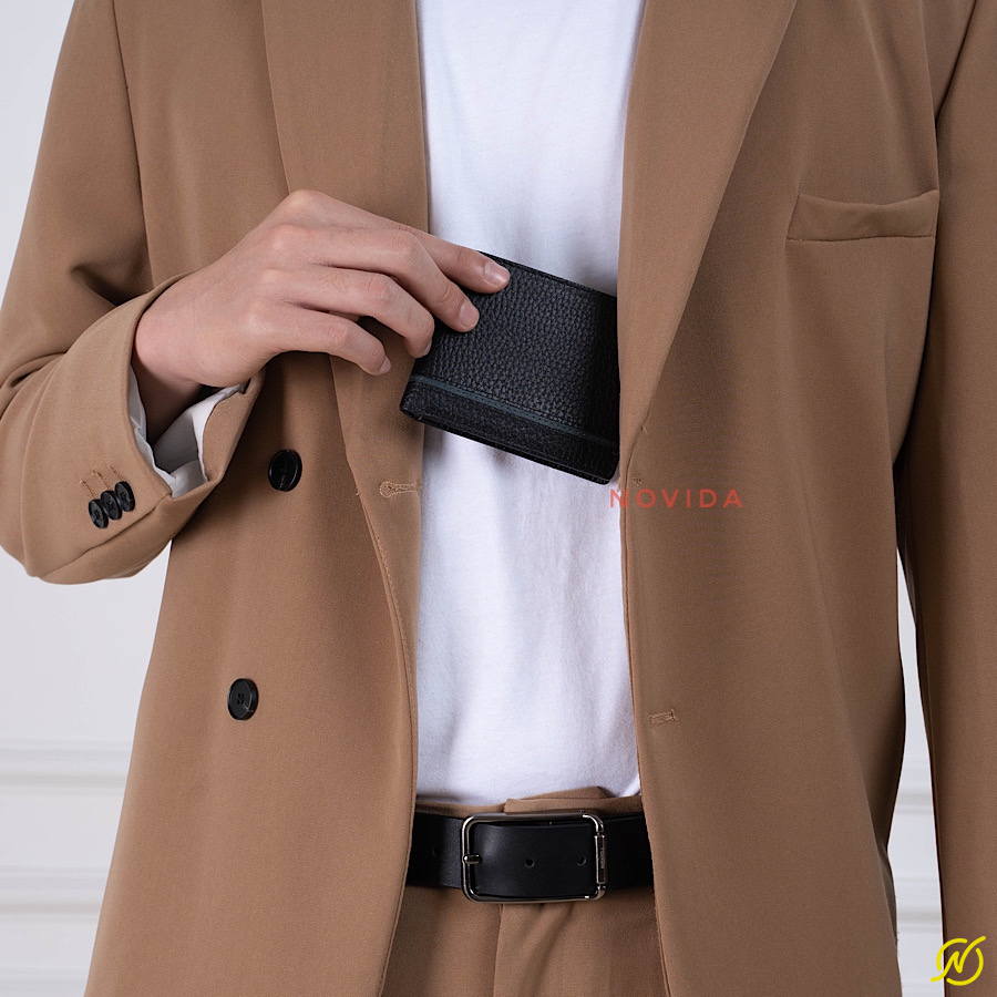 Ví Nam Mini Da Bò Ý Cao Cấp - Ảnh 5