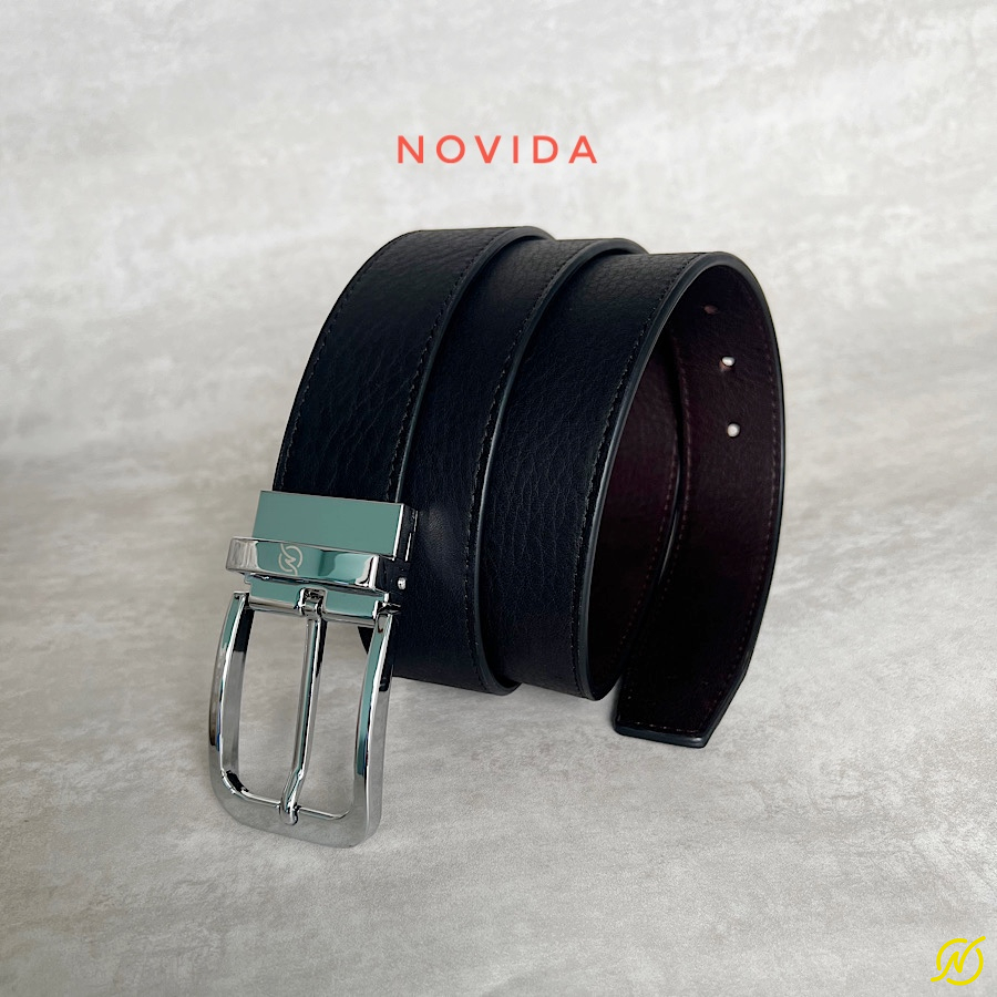 Thắt Lưng Da Bò Nhập Khẩu Khoá Xoay 2 Mặt -TL0075 - Ảnh 3